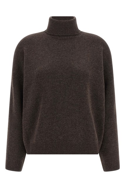 Maglione collo alto - Marrone