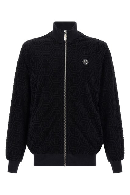 Felpa monogram jacquard - Nero