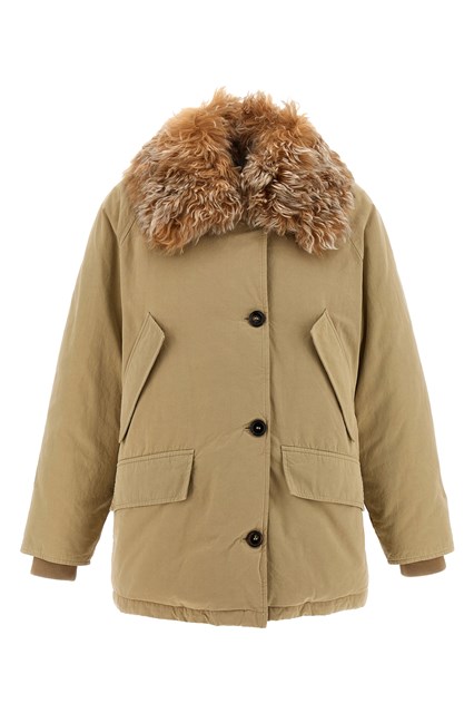 Giacca collo pelliccia - Beige (38 IT)