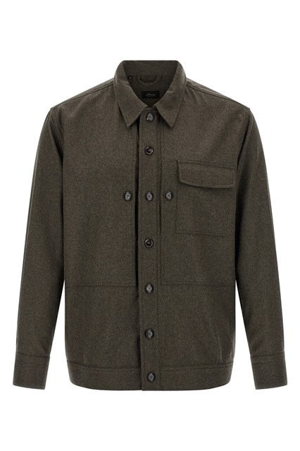 Overshirt panno di lana - Grigio (XL)