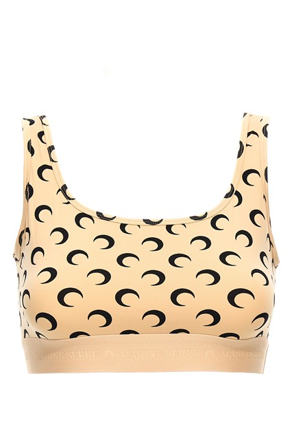 Top cropped 'Moon Printed Jersey' - Beige (XS)