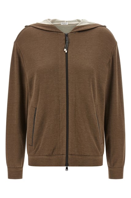 Felpa con cappuccio Monile - Marrone (S)