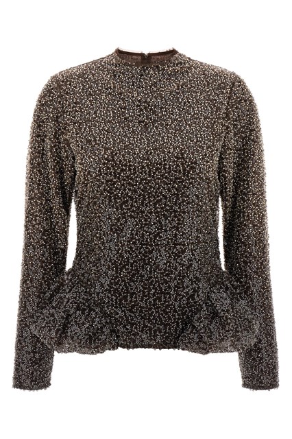 Top paillettes - Beige (34 DE)