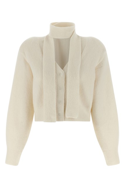 Cardigan sciarpa - Bianco (M)