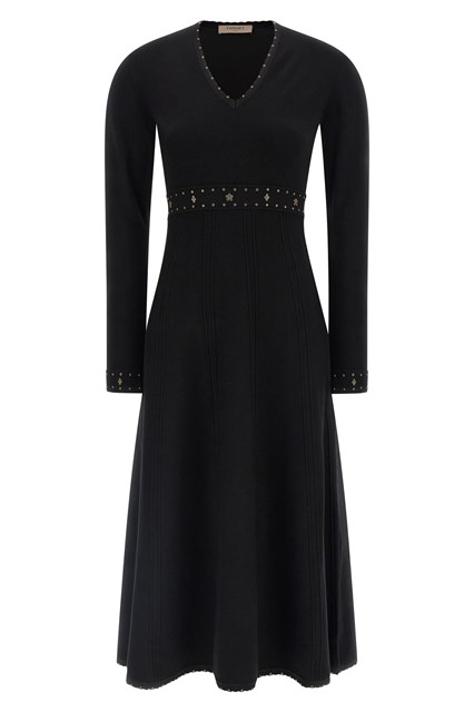 Abito borchie strass - Nero (XS)