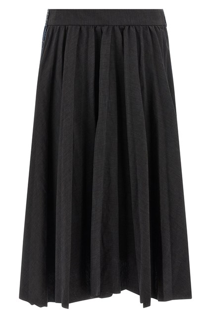 Gonna 'Hybrid Pleated' - Nero (38 FR)