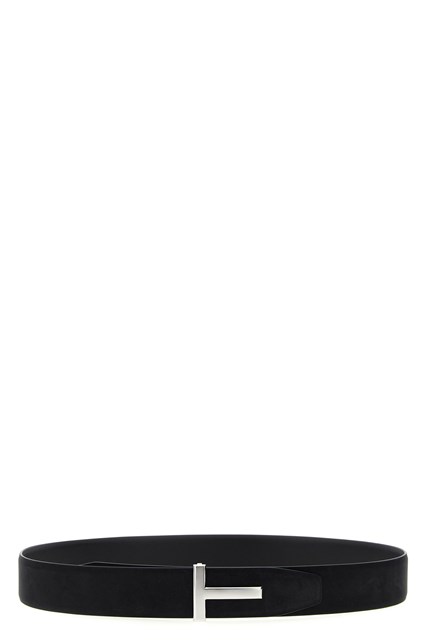 Cintura reversibile 'T' - Nero (105 cm)