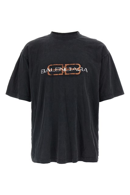 T-shirt stampa logo - Nero