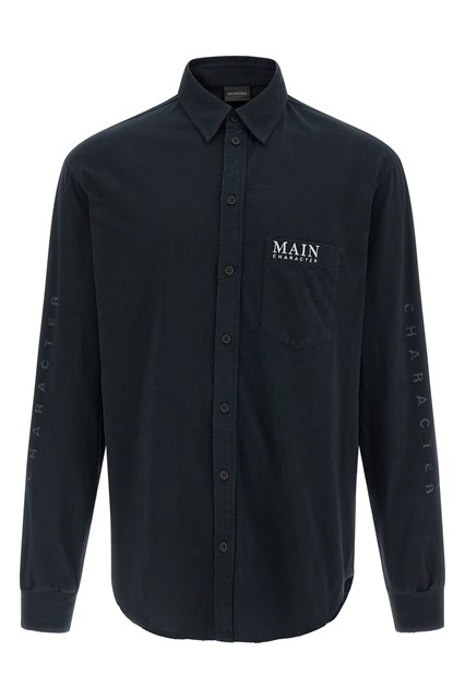 T-shirt camicia - Nero