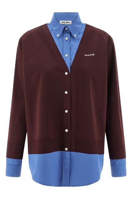 Camicia cashmere e popeline - Multicolor (42 IT)