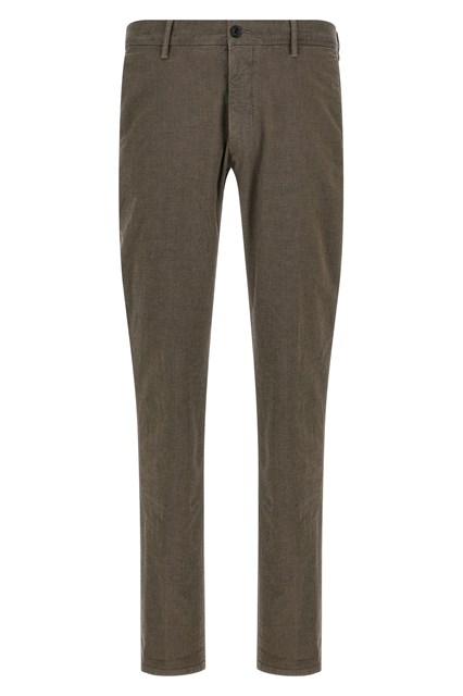 Pantalone micro quadretti - Marrone (34)