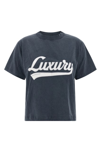 T-shirt 'Luxury Script' - Blu (XS)