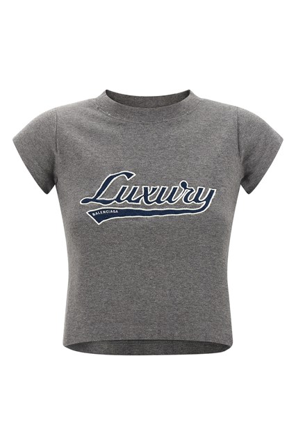 T-shirt 'Shrunk Luxury Script' - Grigio (M)