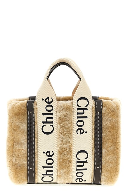 Borsa a mano 'Woody' piccola - Beige (U)