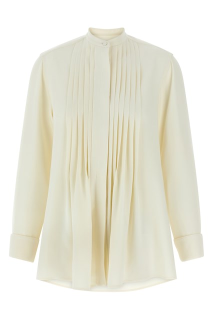Camicia plastron plissé - Bianco (40 IT)