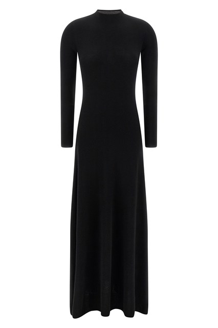 Abito cashmere e seta - Nero