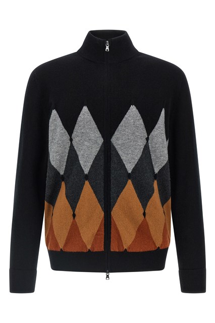 Cardigan Argyle - Nero (52 IT)