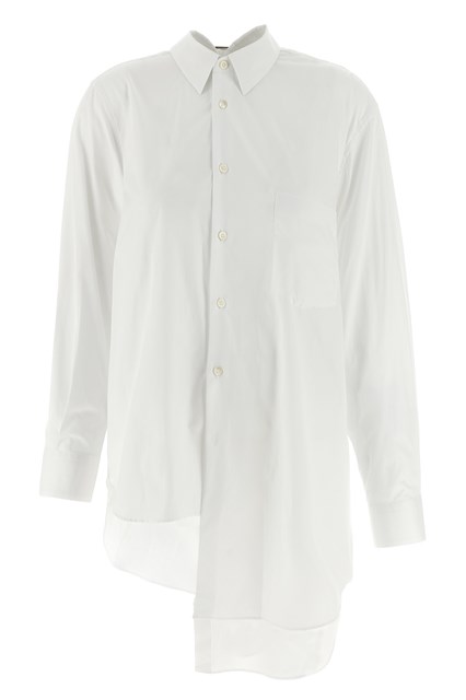 Camicia fondo asimmetrico - Bianco (XS)