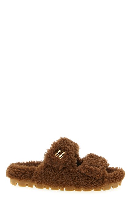 Sandalo shearling - Marrone (37.5)