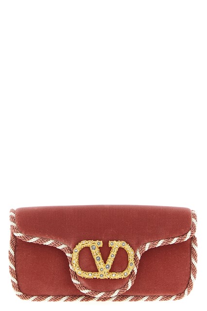 Clutch Valentino Garavani 'Locò' - Rosa