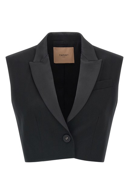 Gilet crop - Nero (38 IT)