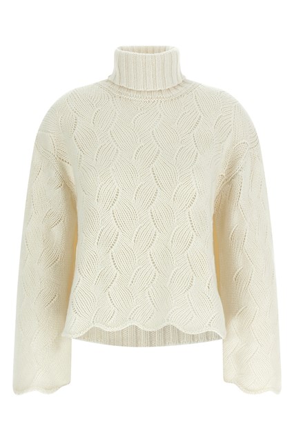 Maglione collo alto - Bianco (XS)