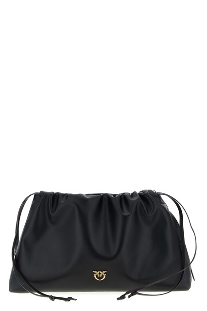 Clutch maxi pelle - Nero