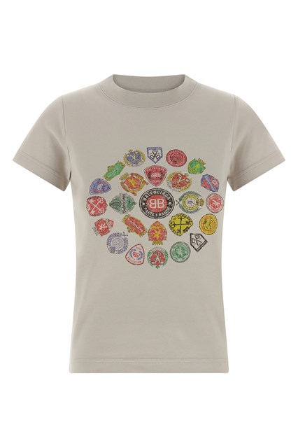 T-shirt stampa loghi - Grigio