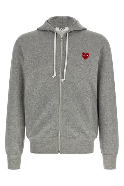 Felpa con cappuccio 'Heart' - Grigio (S)