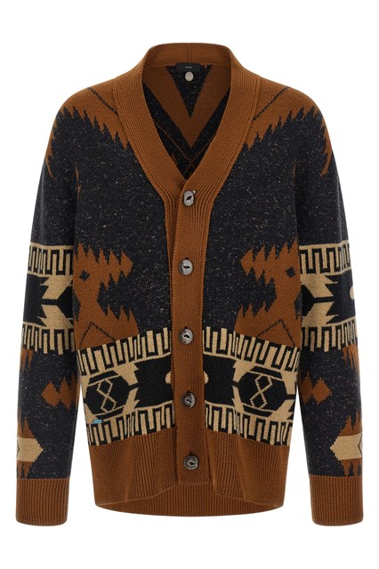 Cardigan 'Dreamscape Icon' - Marrone (L)