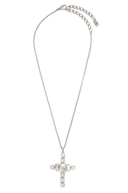Collana croce strass - Argento (U)