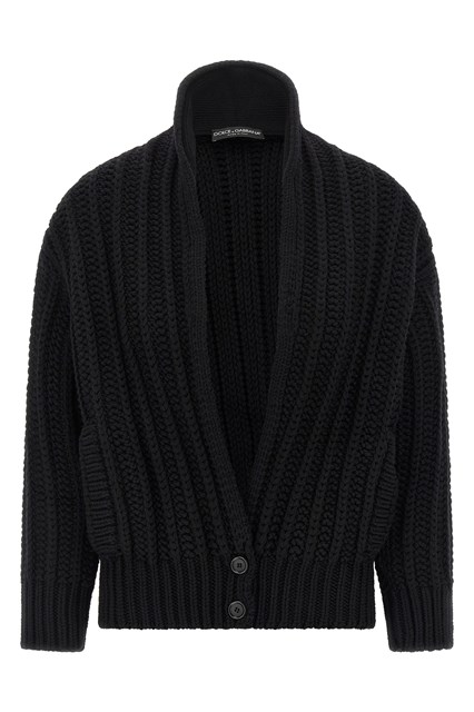 Cardigan lana grossa - Nero (XS)
