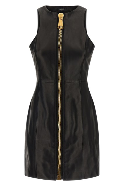 Abito pelle maxi zip - Nero (36 FR)