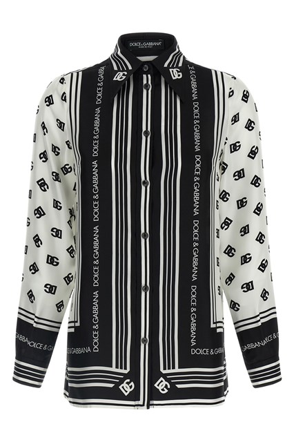 Camicia stampa DG - Bianco/Nero (40 IT)