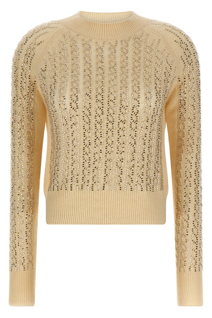 Maglia borchie baguette - Beige (S)