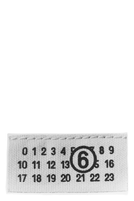 Clutch 'etichetta Numeric' - Bianco