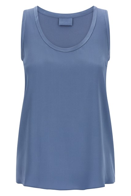 Top raso - Blu