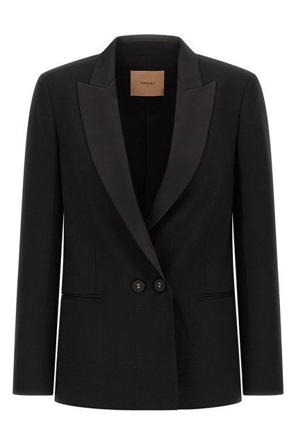Blazer revers raso - Nero (40 IT)