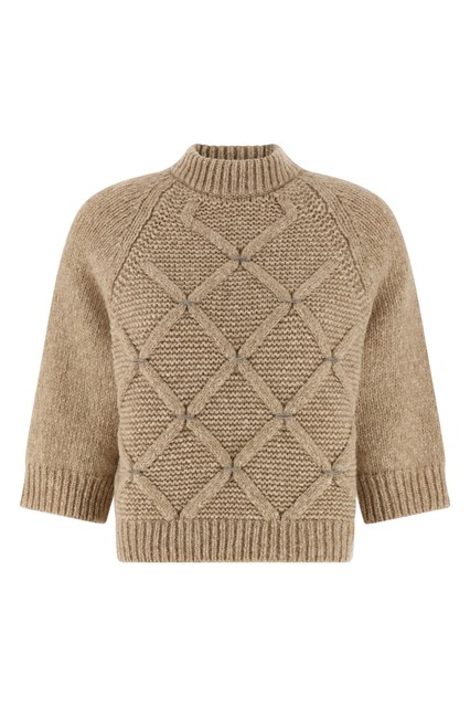 Maglione rombo gioiello - Beige (42 IT)