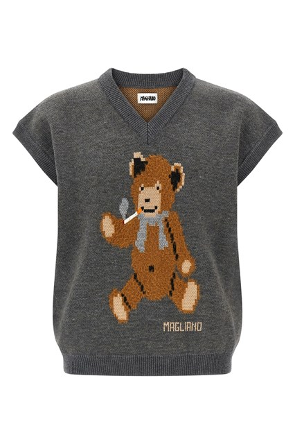 Gilet 'Teddy Bear' - Grigio