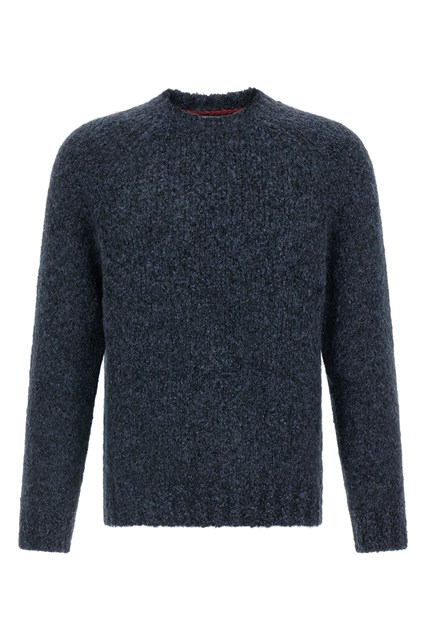 Maglione filato bottonato - Blu (50 IT)