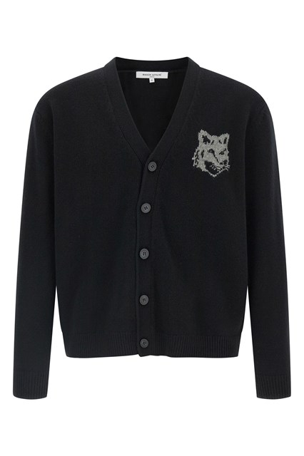 Cardigan 'Fox Head' - Nero (S)