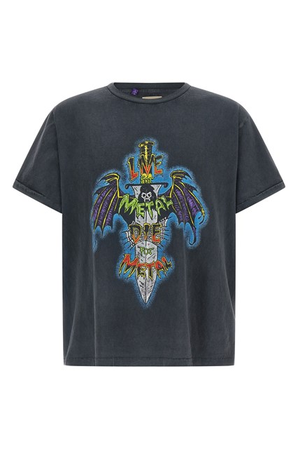 T-shirt 'Live For Metal' - Nero