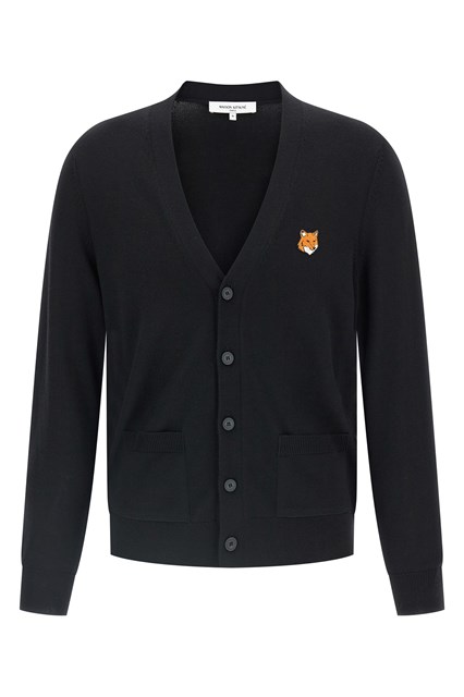 Cardigan 'Fox Head' - Nero (M)