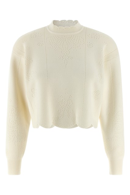 Maglia fondo smerlato - Bianco