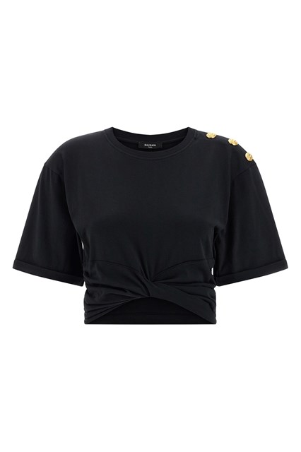 T-shirt crop annodata - Nero (M)
