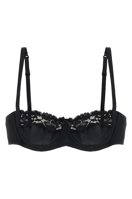 Bra in seta e pizzo - Nero (2)