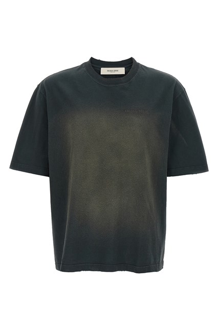 T-shirt cotone dyed used - Nero