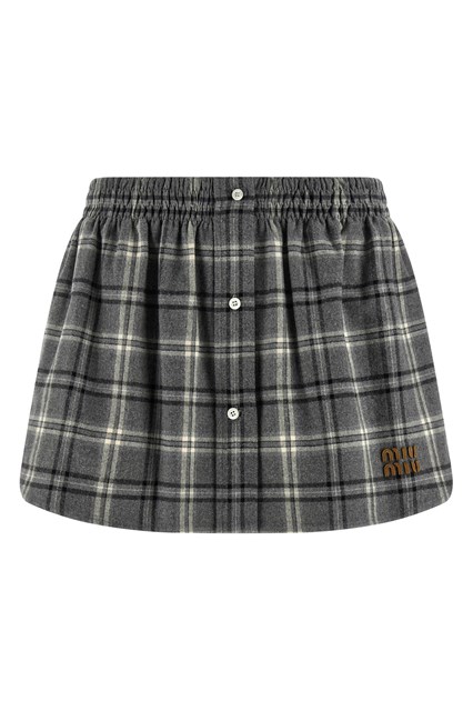 Gonna flanella check - Grigio (42 IT)