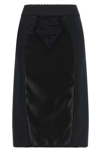 Gonna inserto pizzo - Nero (42 IT)